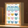 Hartjes - Pastel - Patroon Light Box met kabel (Kinderlampje) klein -zzz_3d_website