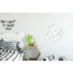 Wit - Marmer - Grijs Wandcirkel aluminium klein 190 -kinderkamer