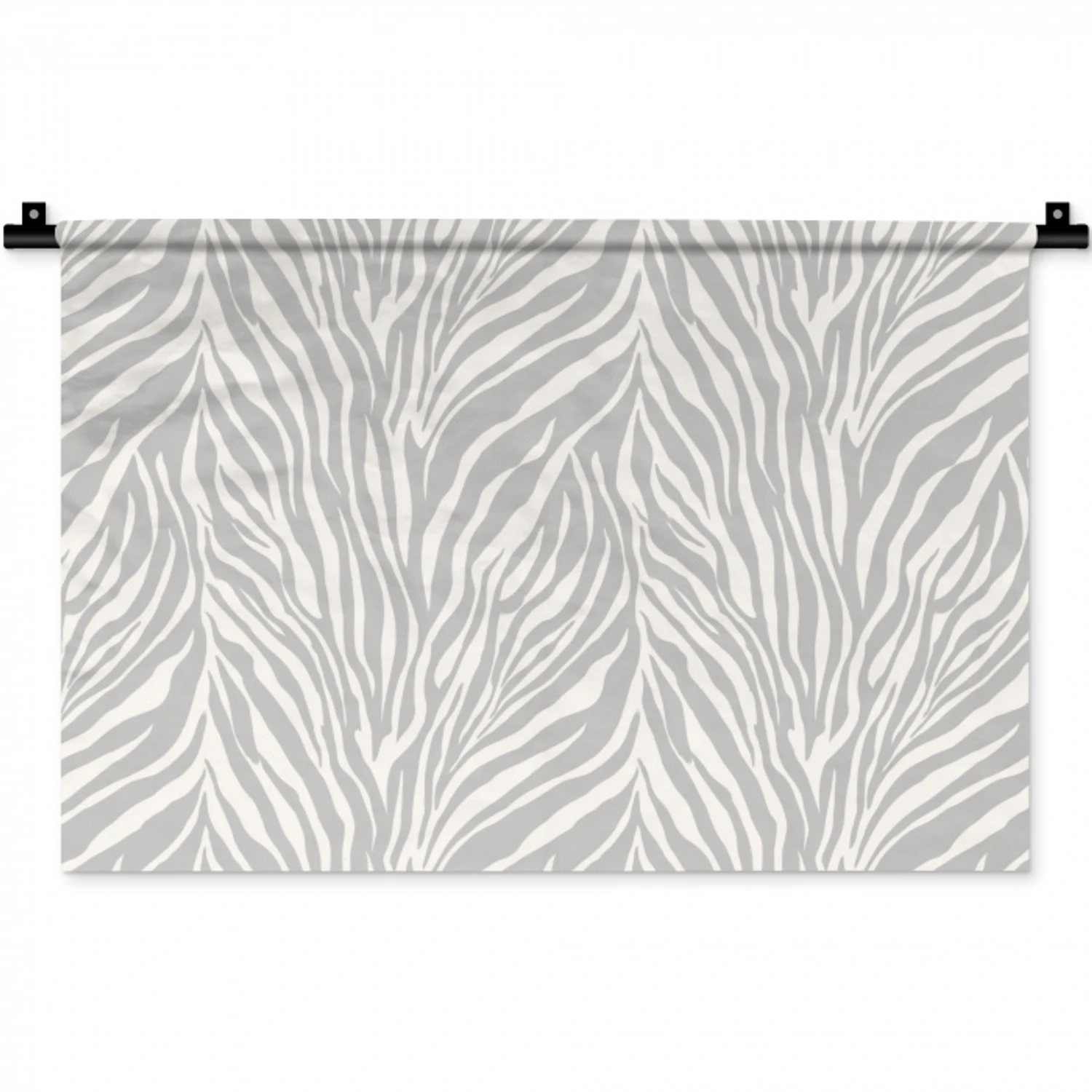 Zebra - Motief - Grijs Wandkleed katoen klein 269 -zz3d
