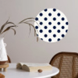 Klassiek - Stippen - Blauw Wandcirkel behangsticker klein 186 -sfeer3