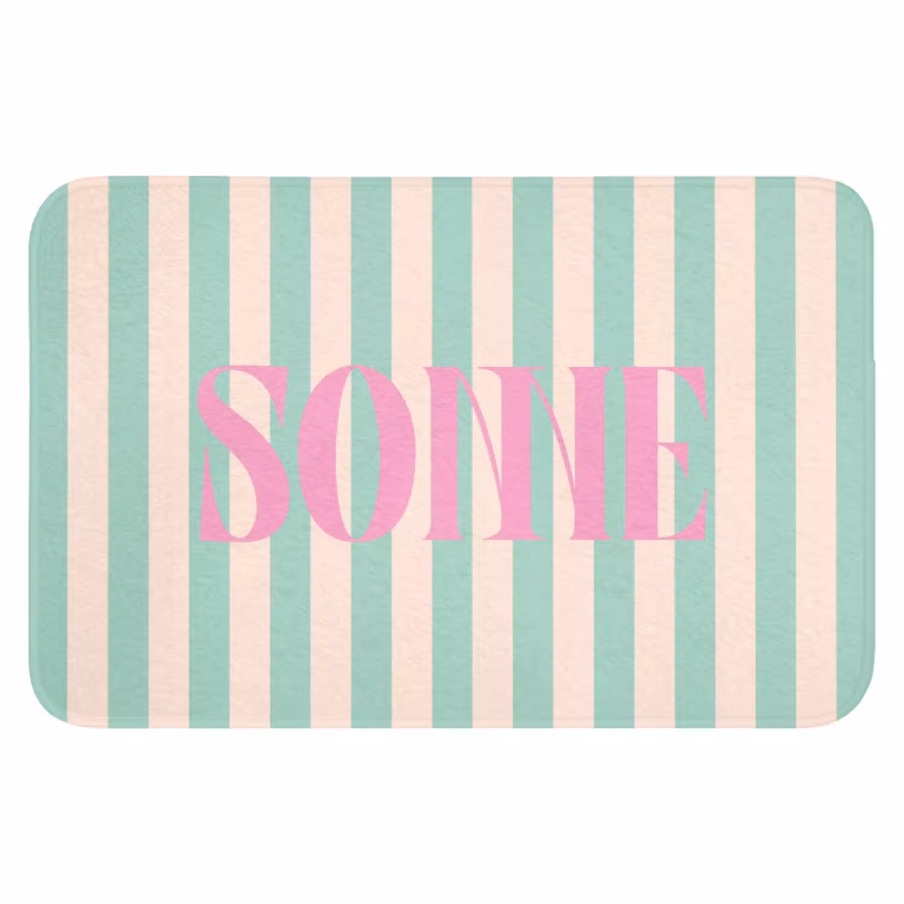 Roze - Groen - Strepen - Sonne WCmat klein -3d
