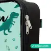 Dinos - Patroon - Groen Kinderkoffer - Zwart klein -rits_NL