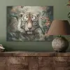 Tijger - Vlinders - Dieren - Jungle - Bloemen PET vilt klein -sfeer2