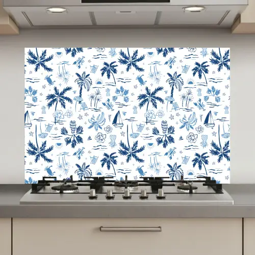 Zee - Strand - Blauw - Wit keuken achterwand spatscherm klein 900 -3d_website