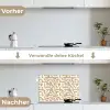 Modern - Abstract - Beige keuken achterwand spatscherm klein 900 -voor_na_DE