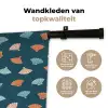 Zee - Dieren - Donkerblauw - Schelpen Wandkleed katoen klein 269 -sfeer2