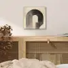 Boog -  Strepen - Minimalistisch - Zwart aluminium wit klein -sfeer3