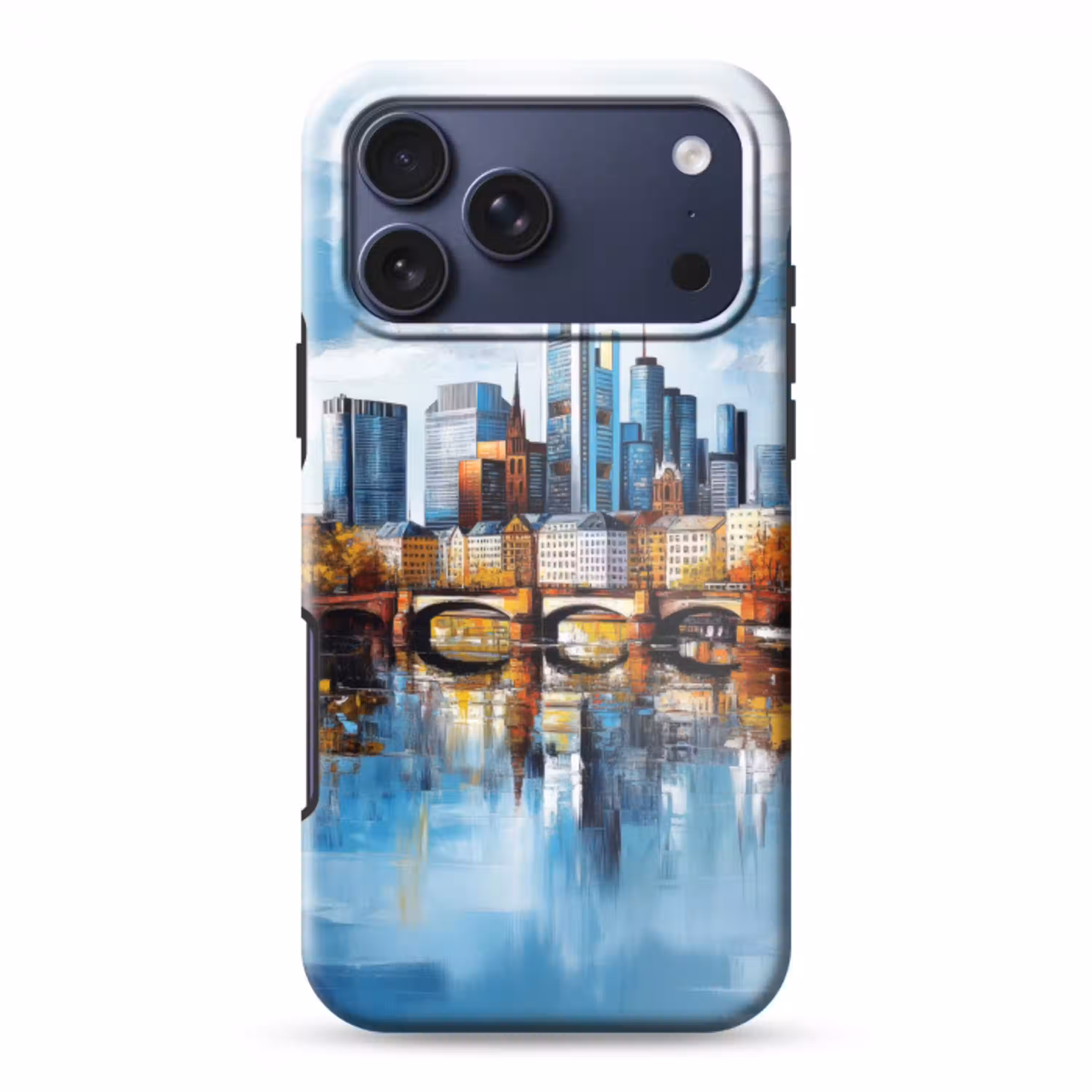 Bomen Frankfurt- Stad - Skyline - Brug Toughcase MagSafe Apple iPhone 17 Pro Max klein -3d