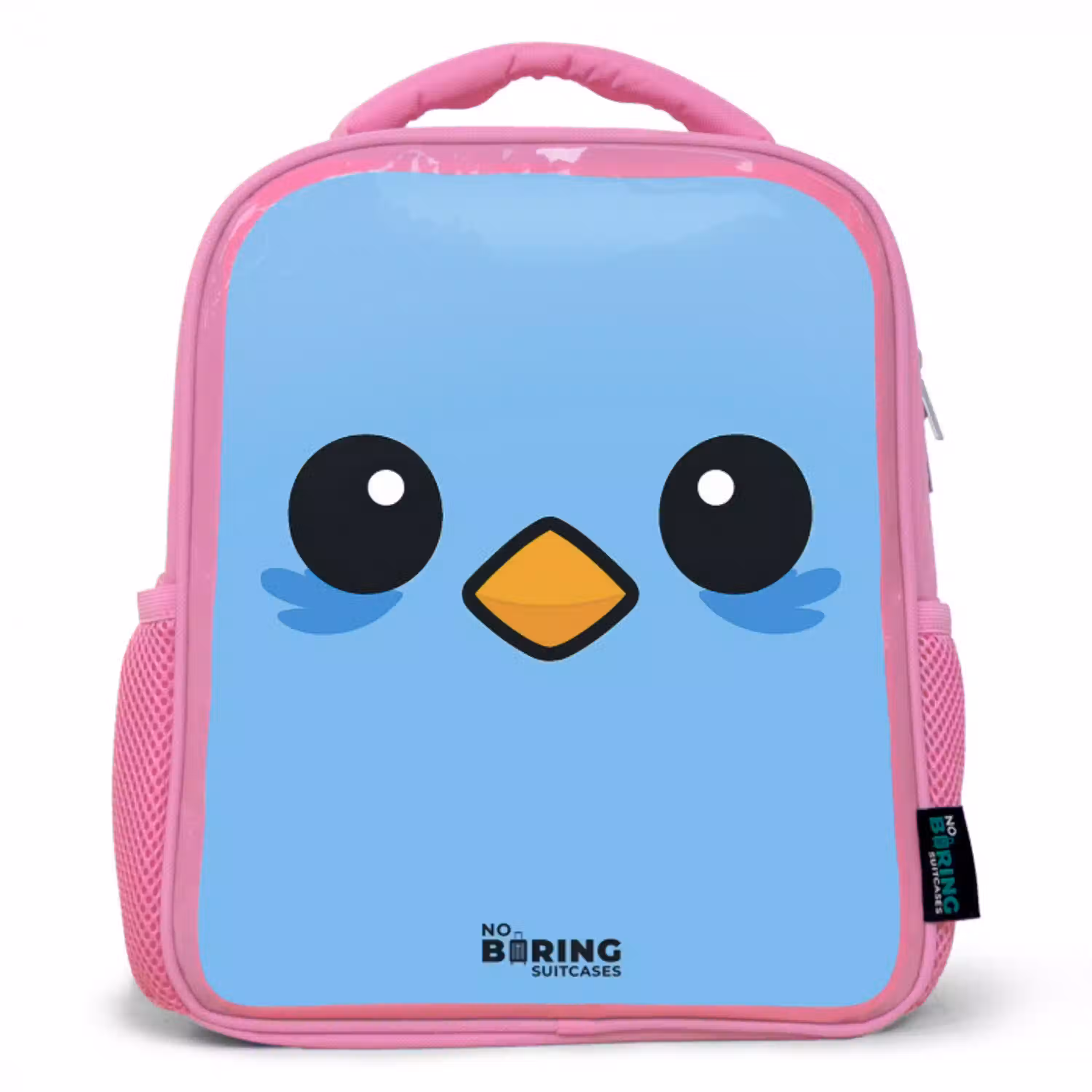 Kawai - Vogel - Blauw Kinderrugzak - Roze middel -3d