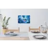Blauw - Orchidee - Elegeant Muursticker klein -eettafel