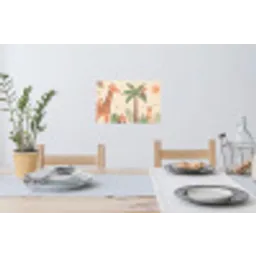 Dieren - Tropisch - Safari - Kleurrijk Muursticker klein -eettafel