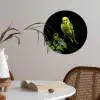 Parkiet - Tak - Bladeren - Geel Wandcirkel behangsticker klein -sfeer3