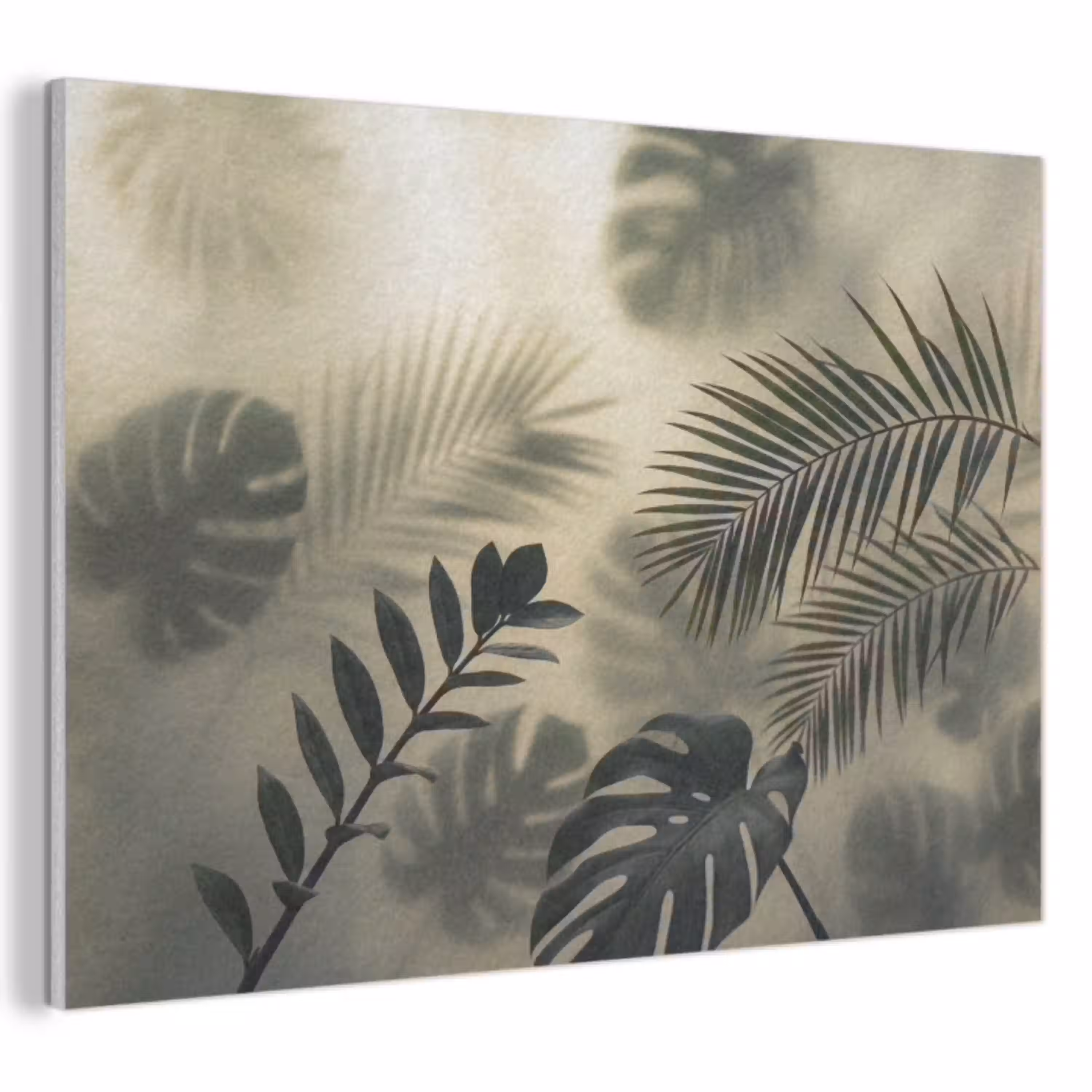 Planten - Bladeren - Schaduwen - Groen - Modern PET vilt klein -3d