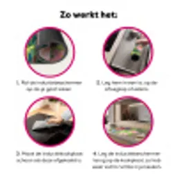 Papagaai - Hibiscusbloemen - Kleurrijk Inductie beschermer vinyl 3mm klein -wsfeer9_website