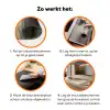 Madeliefjes - Wit - Zonlicht Inductie beschermer vinyl 3mm klein -zzzzzzz-td-werking