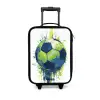 Voetbal - Verf - Groen - Blauw Kinderkoffer - Zwart klein -3d