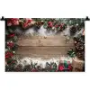 Kerstdecoratie - Geschenken - Hout - Veelkleurig Wandkleed katoen klein -zz3d