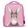 Kauwend knaagje Kinderrugzak - Roze middel -3d