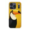 Toekan - Minimalistisch - Snavel - Oranje Telefoonhoesje iPhone 17 Pro klein -3d