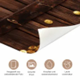 Kluisdeur - Goud - Geld - Hout deurposter klein -tcloseup_DE
