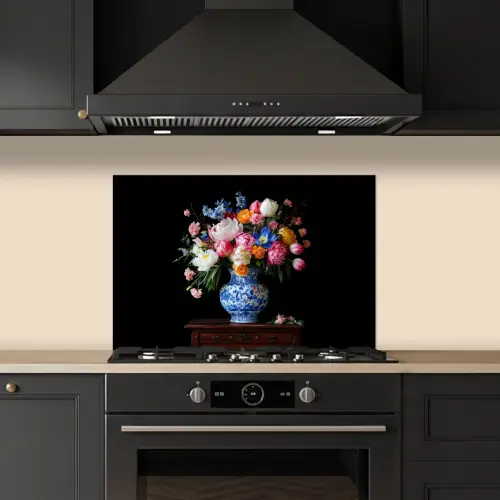 Rozen - Bloemen - Vaas - Boeket keuken achterwand spatscherm klein -sfeer1