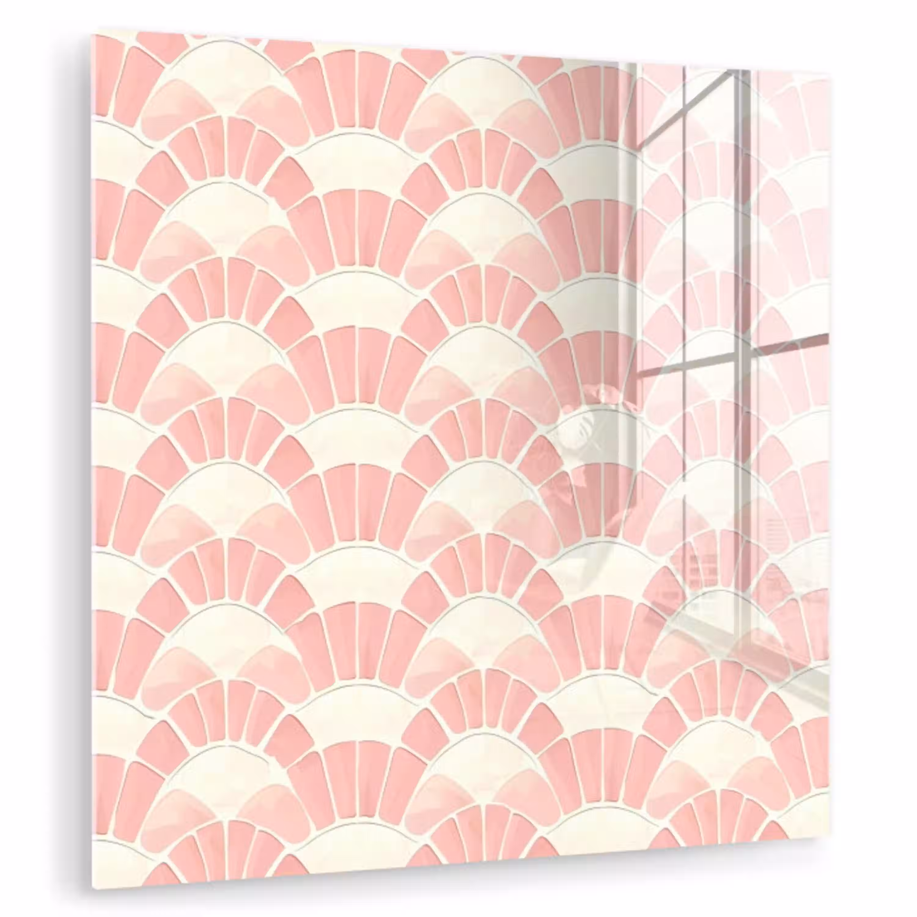 Roze - Waaiers - Mozaïek - Patroon plexiglas 5mm klein 11 -zzzproduct_nieuw