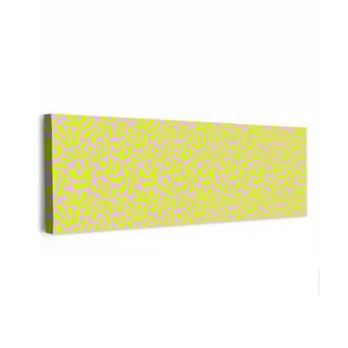 Organisch - Lila - Groen - Patroon canvas 2cm klein 828 -z3d