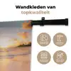 Zonsondergang - Strand - Zee - Zomer - Blauw Wandkleed katoen klein -sfeer2