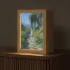 Kat - Vrouw - Bloemen - Huis Light Box met kabel (Tafellamp) klein -z3d_website