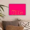 Minimalistisch - Roze - Dream big - Grafisch canvas 2cm klein -sfeer1