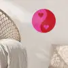 Minimalistisch - Rood - Roze - Hartjes Wandcirkel behangsticker klein -sfeer4