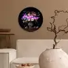 Neon - Vaas - Bloemen Wandcirkel kunststof plaat 5mm dik klein -sfeer1