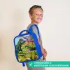 Dino's bij een vulkaan Kinderrugzak - Blauw middel -sfeer3_NL