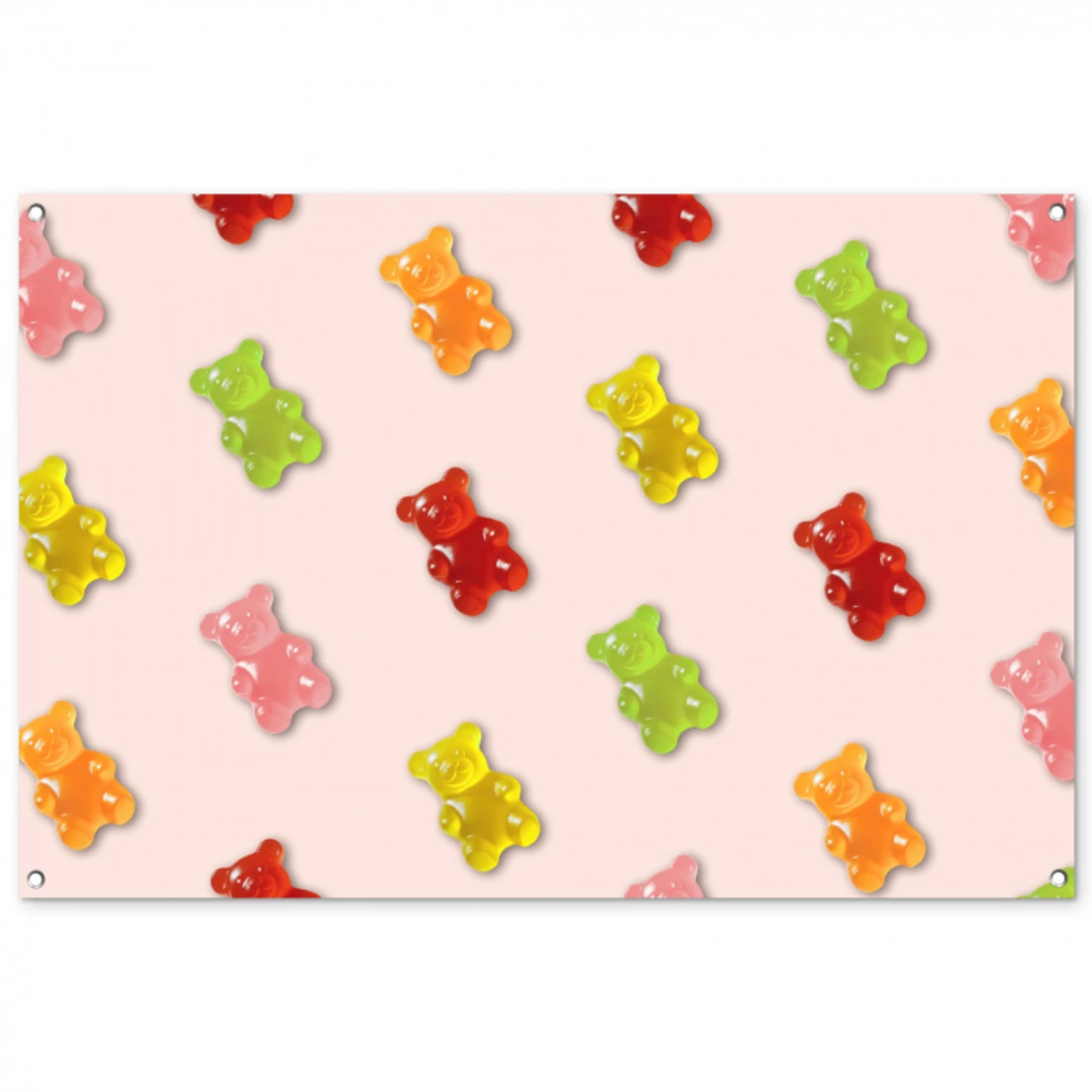 Kleur - Snoep - Roze tuinposter los doek groot -3d