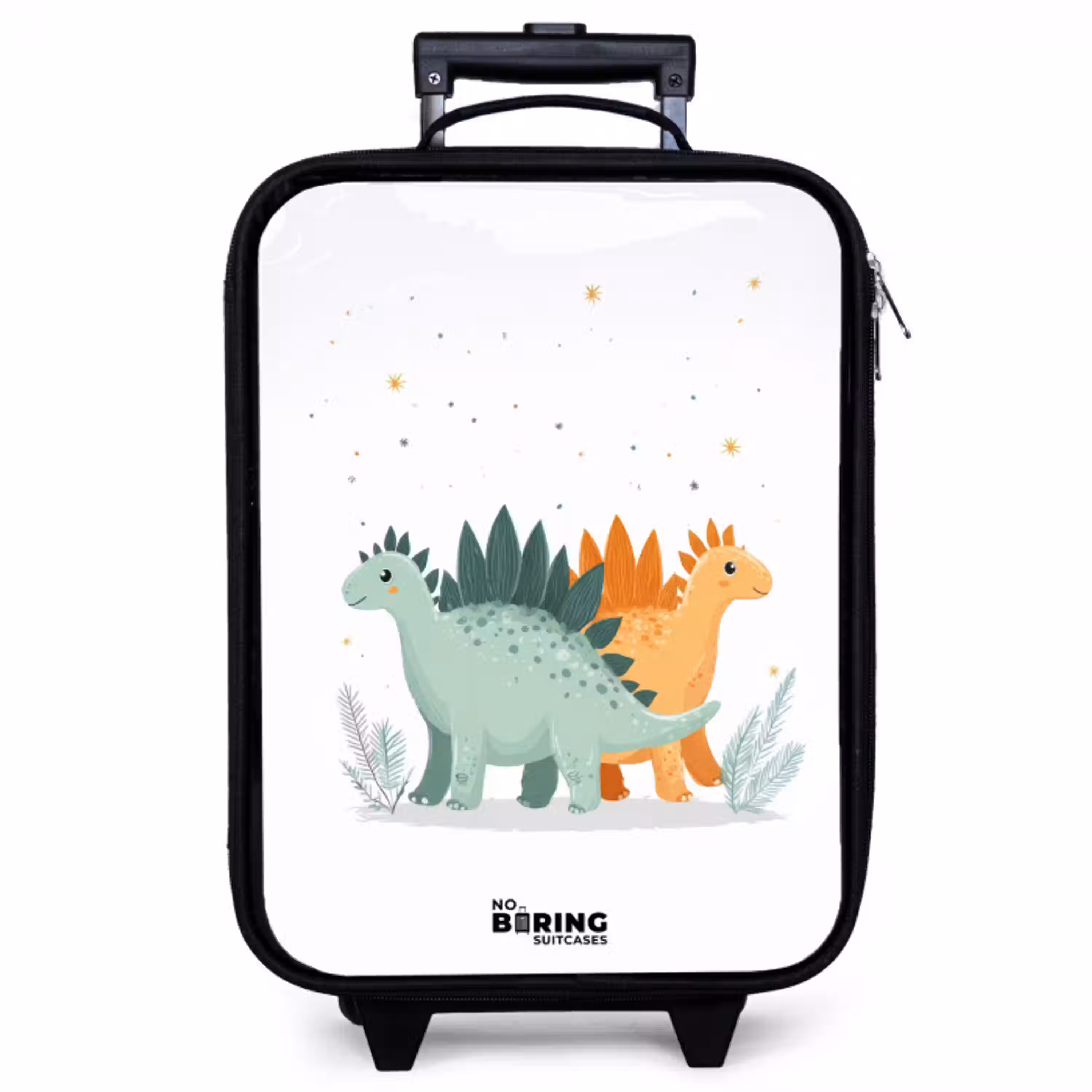 Dinos - Dieren - Sterren Kinderkoffer - Zwart klein -zzz_website3d
