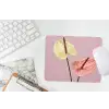 Bloemen - Anthuriums - Geel - Roze muismat rubber klein -witbureau