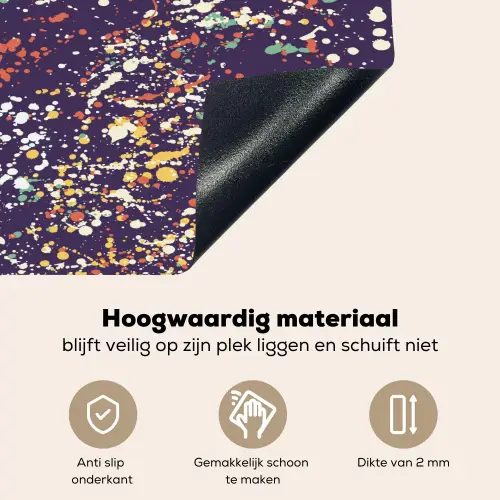 Spat - Abstract - Stippen Inductie beschemer met haakjes klein 777 -ky-onderkant-nl