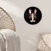 Kreeft - Roze - Zacht - Zwart Wandcirkel kunststof plaat 5mm dik klein -sfeer5
