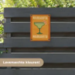 Illustratie - Margarita - Sinaasappelschijf - Oranje tuinposter los doek klein -sfeer3