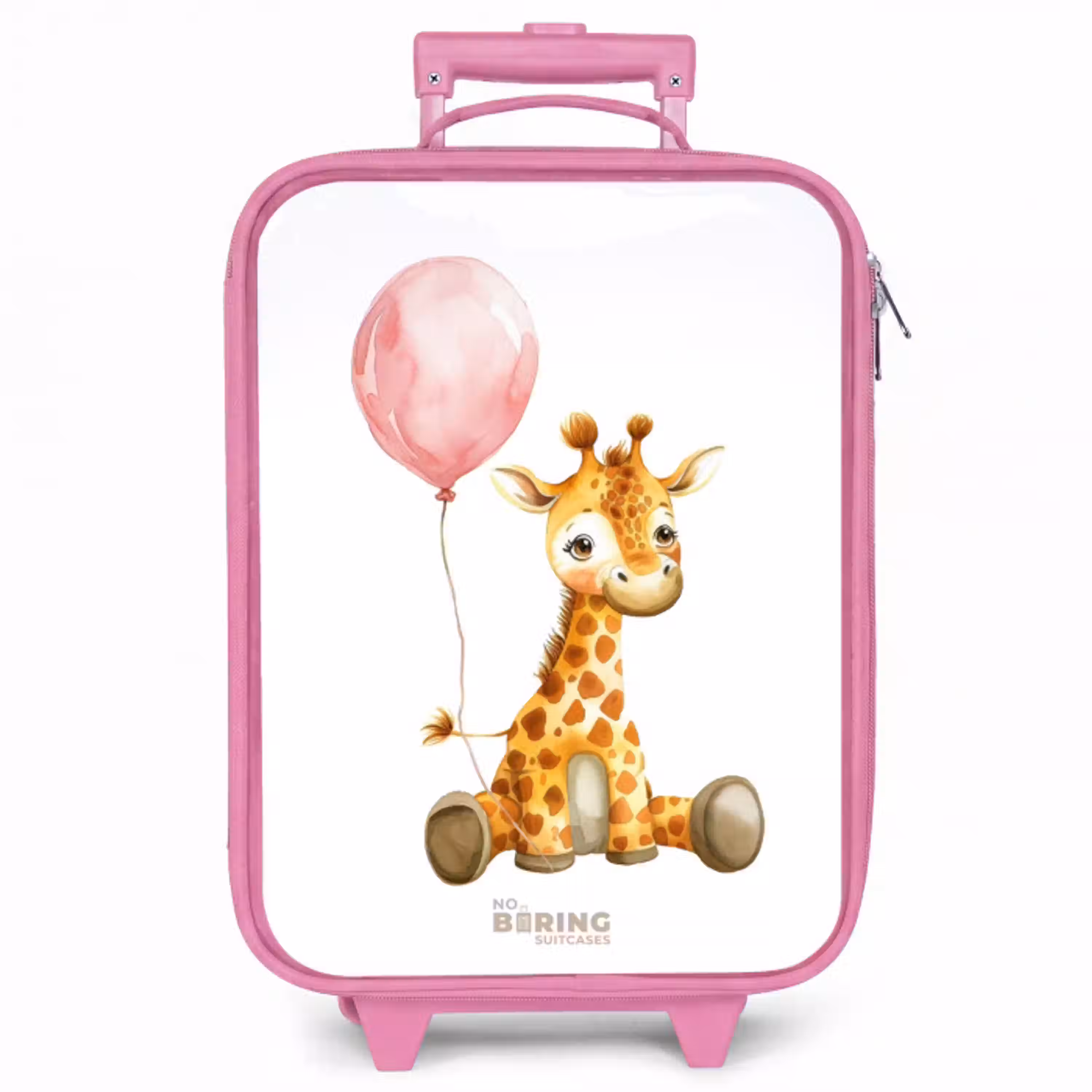 Giraffe met roze ballon Kinderkoffer - Roze klein -zzz_website3d