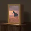 Paard - Wolken - Open veld Light Box met kabel (Tafellamp) klein -z3d_website