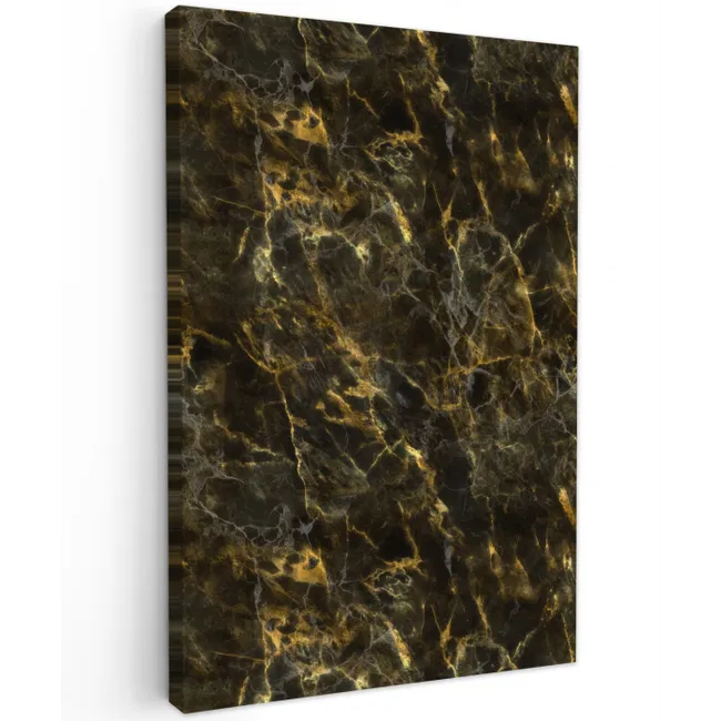 Zwart - Marmer - Goud Tuinposter op houten frame 2 cm dik klein 841 -3d