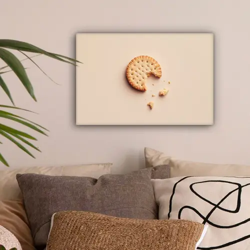 Koekje - Kruimels - beige canvas 2cm klein -sfeer1