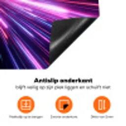 Lichtsnelheid - Ruimte - Roze - Paars Inductie beschermer vinyl 3mm klein -zzzzzzz-td-onderkant
