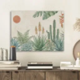 Woestijn - Planten - Groen PET vilt klein -sfeer1