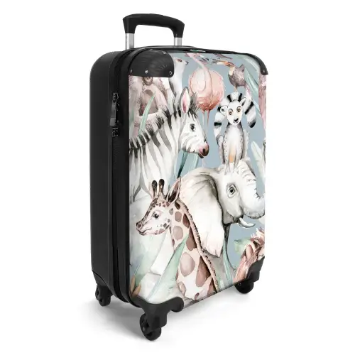 Jungle in Lichte Kleuren Koffer - NBS - Handbagage middel -productfoto_3d