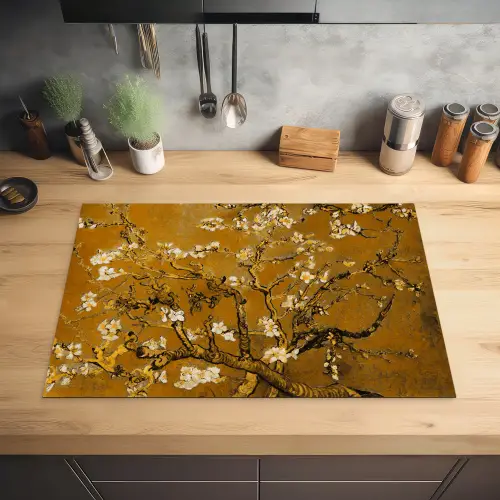 Amandelbloesem - Kunst - Van Gogh - Goud Inductie beschermer vinyl 3mm klein -sfeer5