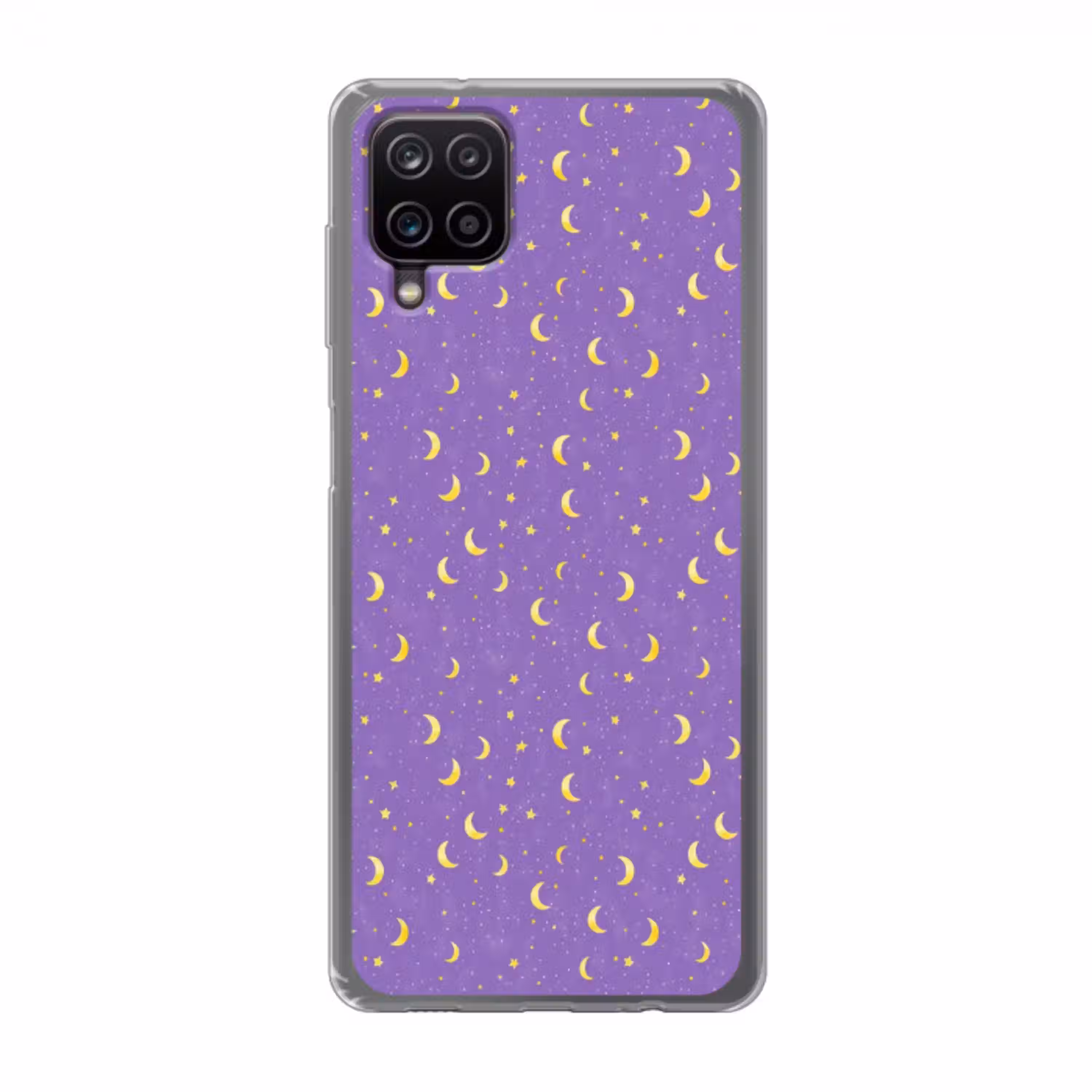 Manen - Sterren - Paars Telefoonhoesje Samsung Galaxy A12 klein 372 -3d