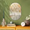 Bomen - Kunst - Acryl - Natuur Wandcirkel Ovaal Forex klein -sfeer2