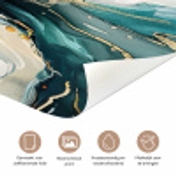 Boom - Modern - Verflook - Turquoise - Goud deurposter klein -closeup_NL